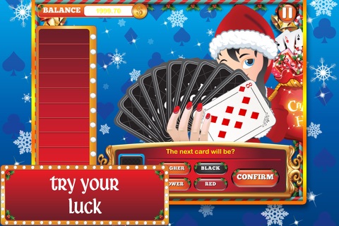 0X0X Christmas Hi Lo : Omaha Guess the Higher or Lower Card FREE Poker Game screenshot 3