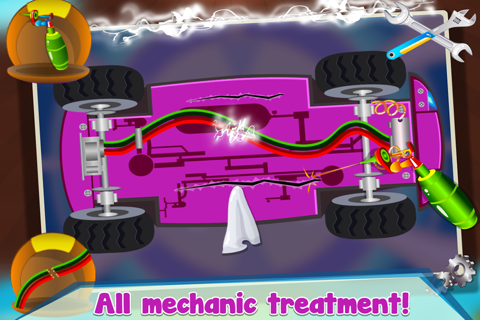 Taxi Car Wash Simulator 2D - Clean & Fix Automobiles in your Garage screenshot 4