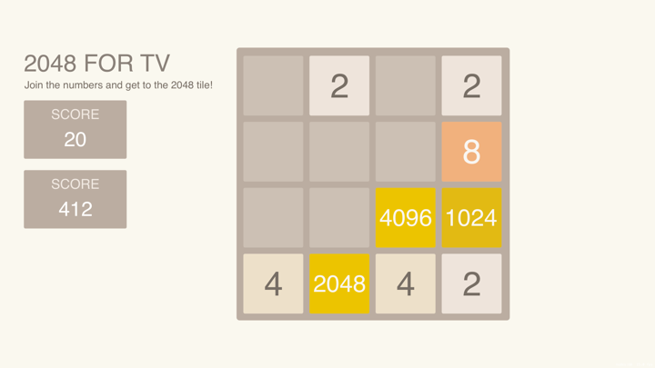 Screenshot #1 pour 2048 for tv