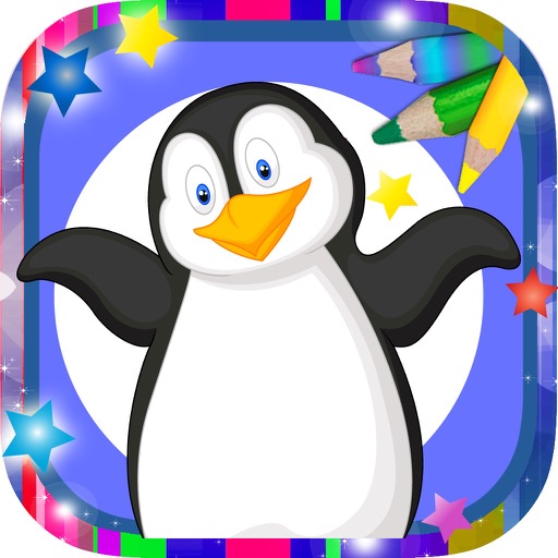 Paint magic penguins – coloring penguins and paint