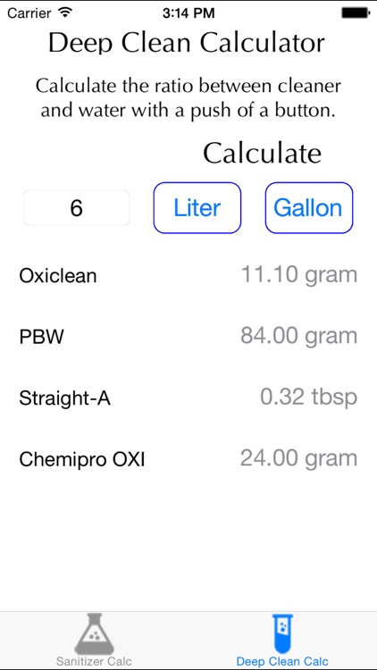 Sanitizer Calculator screenshot-4