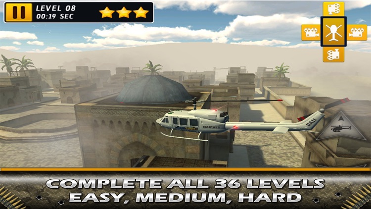 Helicopter Gunship Parking Pilot 3D Flying and Landing Flight Simulator screenshot-3