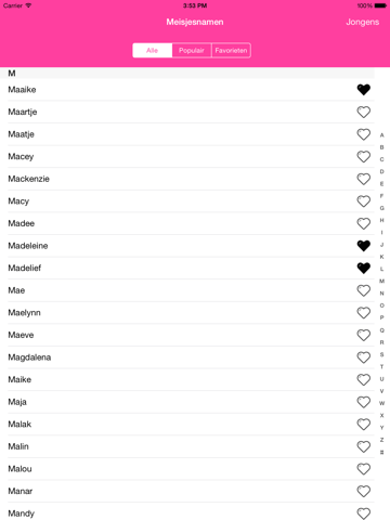 Baby names US - Most Popular Names screenshot