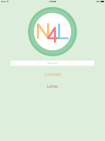 NAL - Números a Letras iPad screenshot 2 - Productivity app