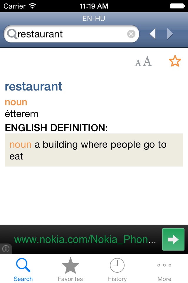 Hungarian<>English Dictionary screenshot 2