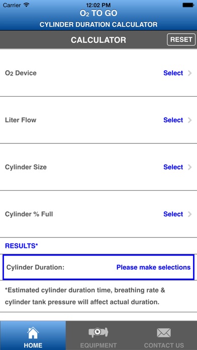 Oxygen Tank Duration Times And Oxygen Tank Size Chart