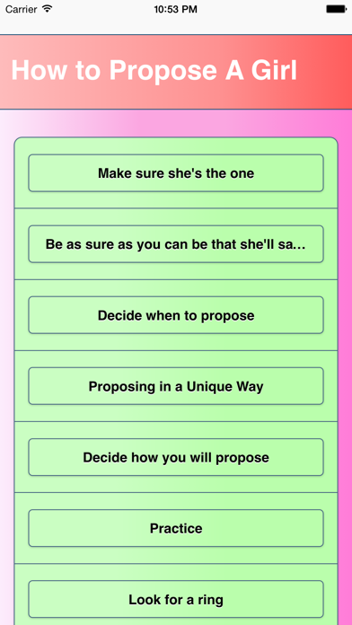 Screenshot #1 pour How to Propose a Girl