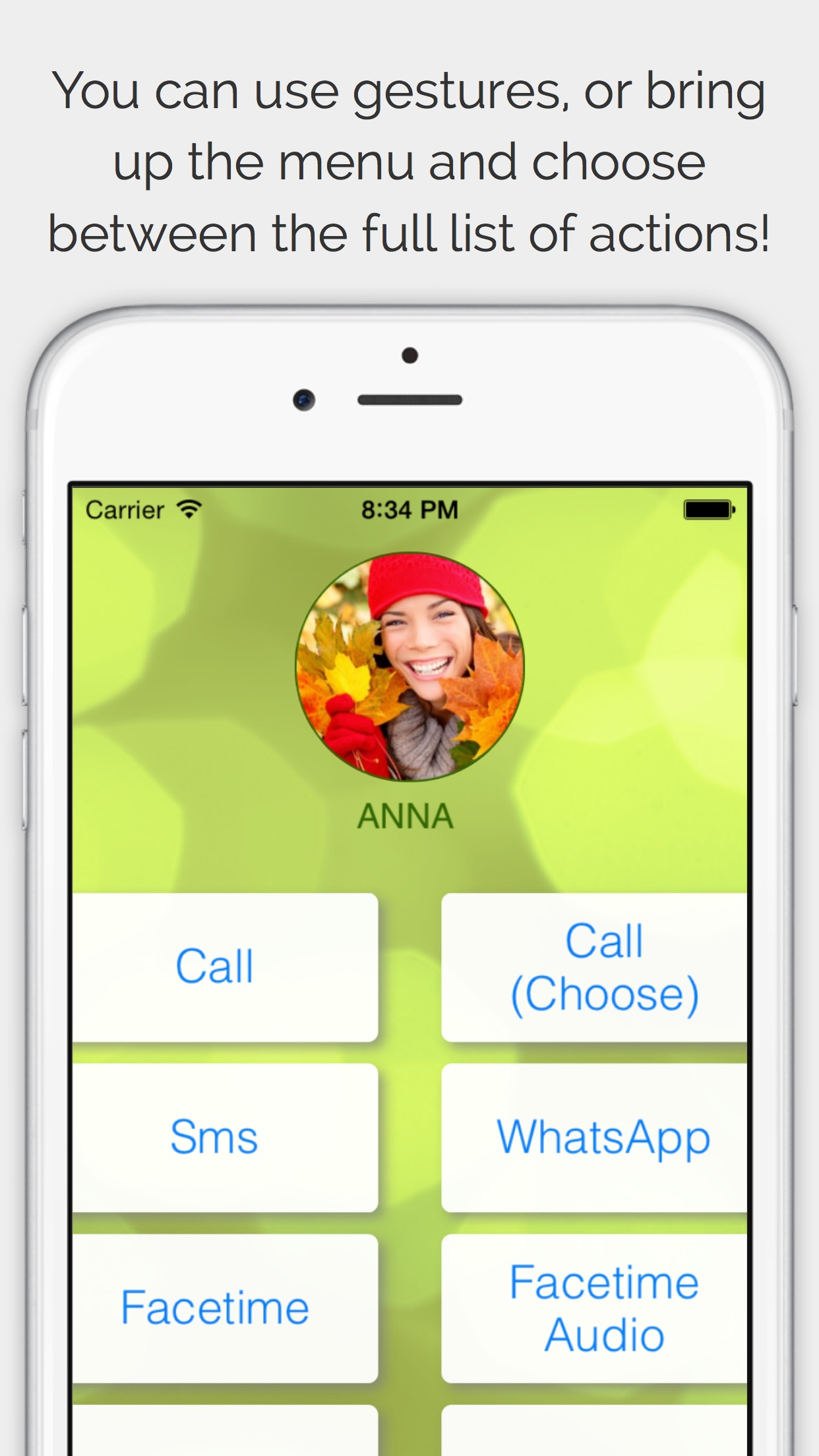 CallRight Free   -  call and text your favorite contacts with just one tap!