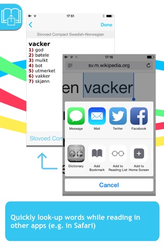 Swedish <-> Norwegian Slovoed Compact dictionary screenshot 3