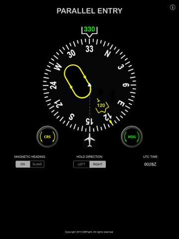 Holding Pattern Entry Procedure Calculator screenshot 2