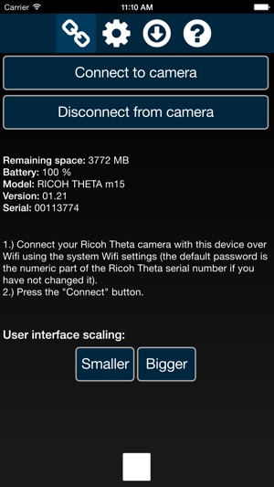 Camera Control for Ricoh Theta