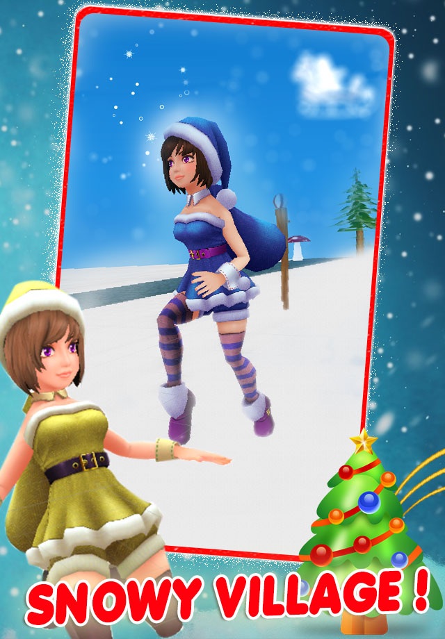 Christmas Santa Surfer-Ice Adventure Run 3D screenshot 2
