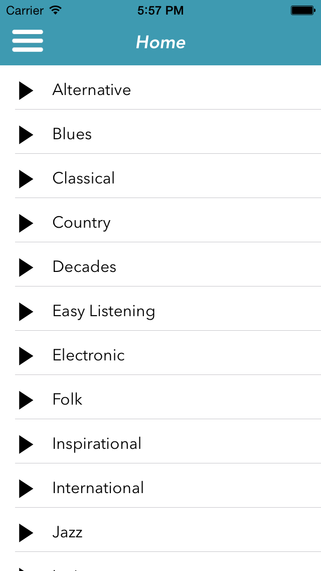 Radio Cast iPhone screenshot 5 - Music app