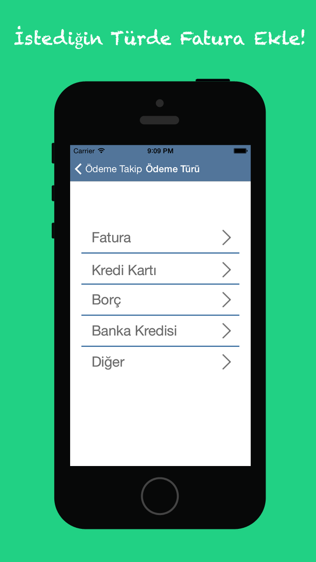 Screenshot #2 pour ÖdemeTakip & Touch ID / Parola ile Giriş ,Fatura, Kredi Kartı, Banka, Borç Bilgileri