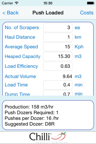 Scraper Calculator screenshot 2