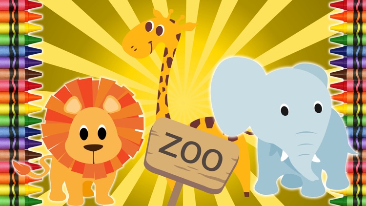 Coloring Book Zoo Animals