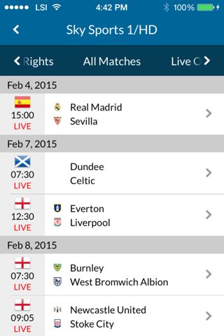 Live Football TV - Official Uk Broadcast Schedules & Scores screenshot 3