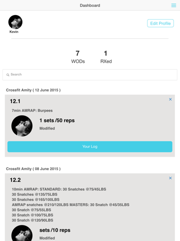 WODTracker iPad screenshot