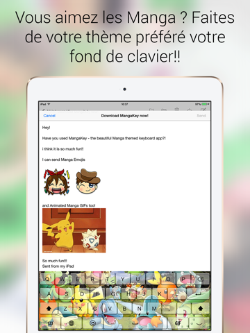 Screenshot #6 pour MangaKey - Clavier pour les amoureux de Manga et Anime - Fonds GIFs
