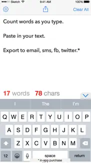 free word count iphone screenshot 1