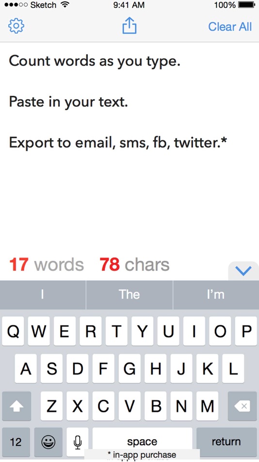 #1. Free Word Count (iOS) 由: Curious Creators Co.