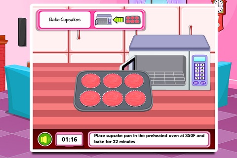 kids's cooking cupcake game screenshot 3