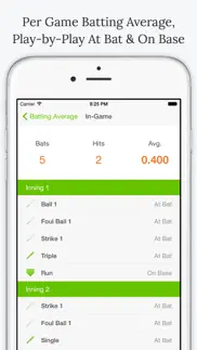 batting average - baseball stats iphone screenshot 2