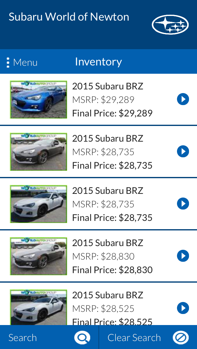 Screenshot #1 pour Subaru World of Newton
