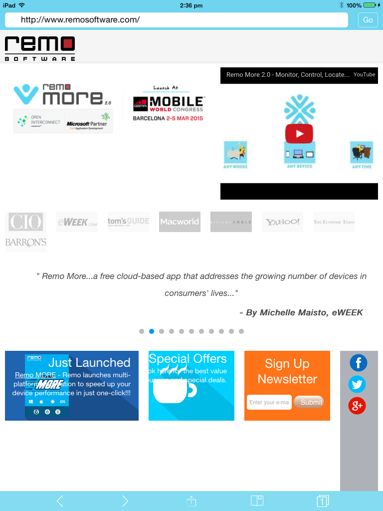 Remo MORE Safe Browser