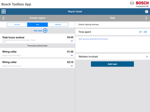 Bosch Toolbox for iPad screenshot 3