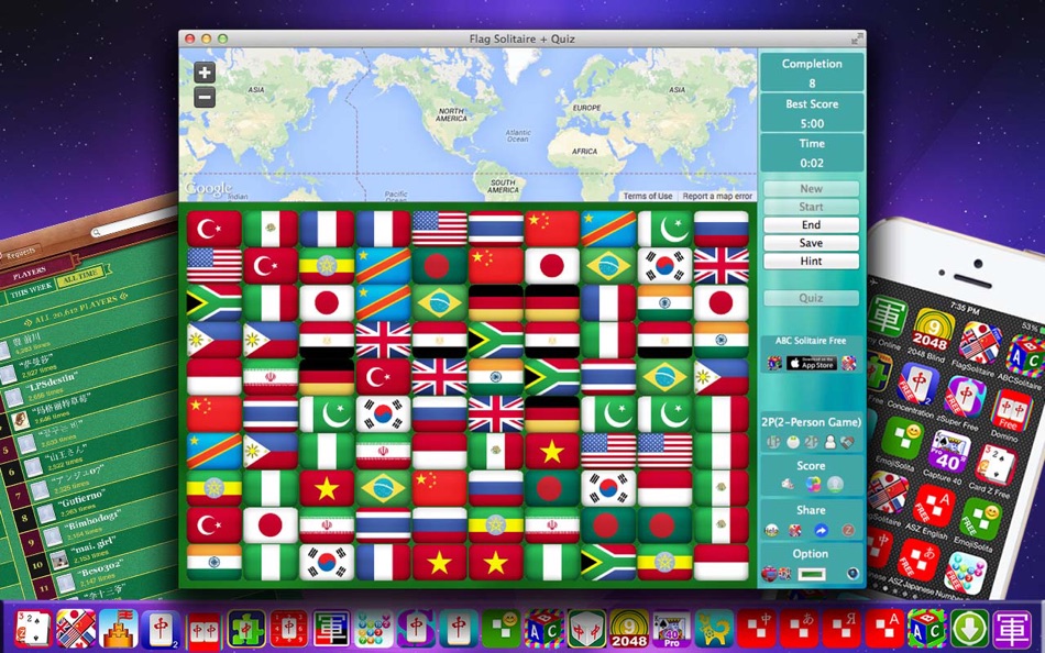 #2. Flag Solitaire + Quiz - Brain (macOS) 由: Shen Zhongyuan