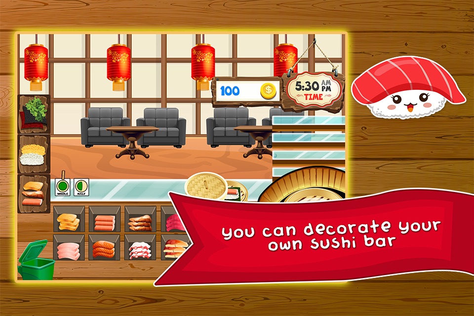 Sushi Food Maker Dash - lunch food making & mama make cooking games for girls, boys, kids screenshot 3