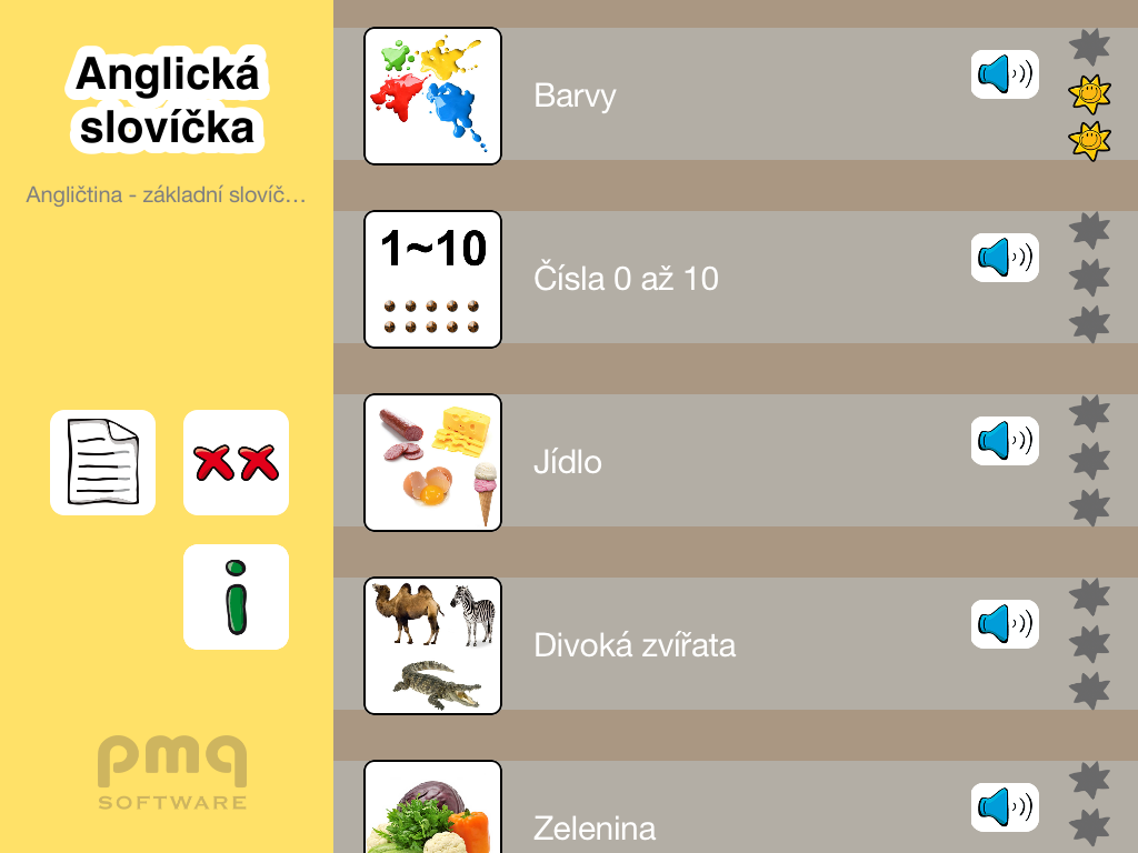 Anglická slovíčka s obrázky