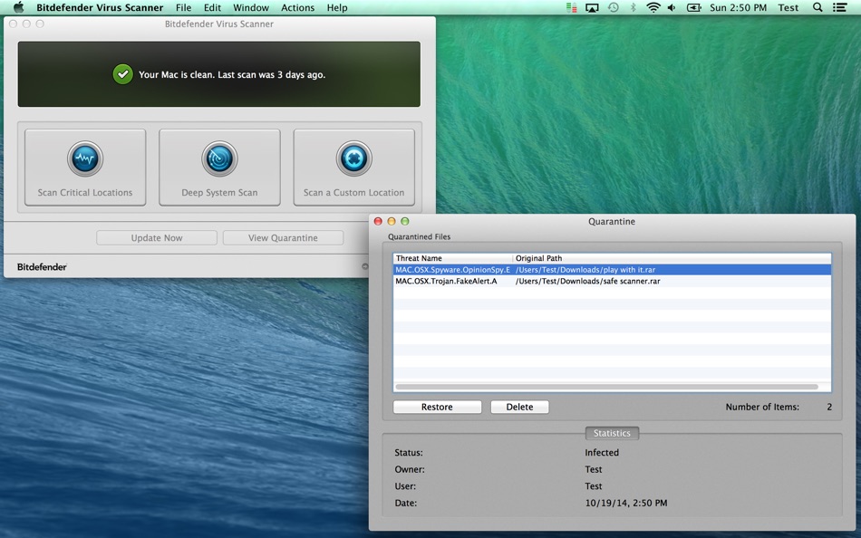 #4. Bitdefender Virus Scanner (macOS) 由: Bitdefender SRL