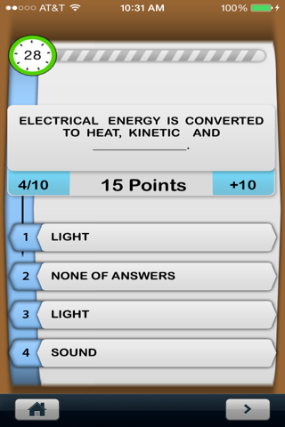 ScienceEnergyHeatLightQuiz screenshot 3