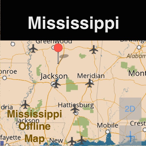 Mississippi Offline Map with Real Time Traffic Cameras