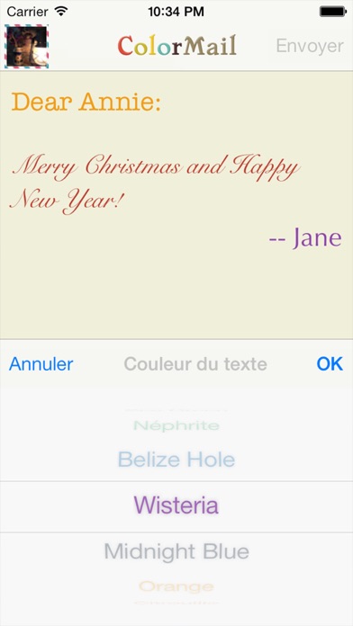 Screenshot #2 pour Éditeur de courrier coloré