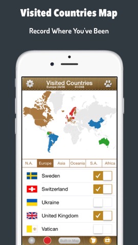 Visited Countries Map - World Travel Log for Marking Where You Have Beenのおすすめ画像1