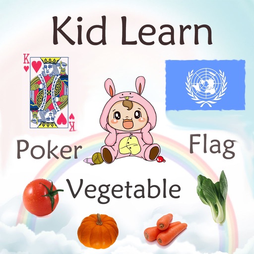 Kid Learn - (Poker + Flag + Vegetable) icon