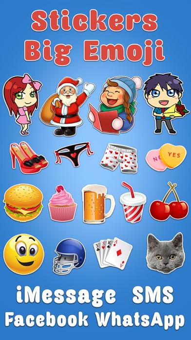 Screenshot #1 pour Big Emoji - Stickers pour Messages, Textes, & Facebook