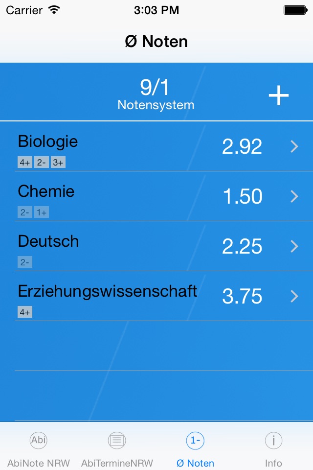 AbiNotenRechner NRW screenshot 3