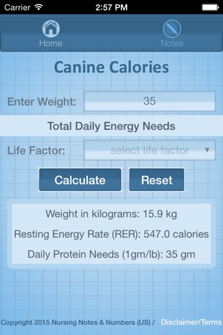 Canine Calories screenshot 2