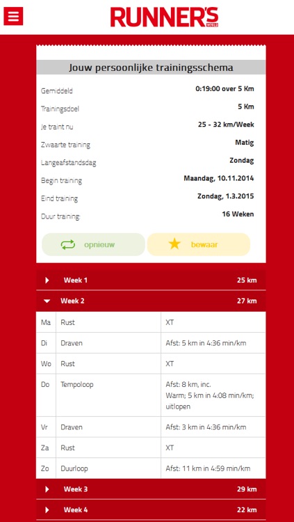 Schema op maat app