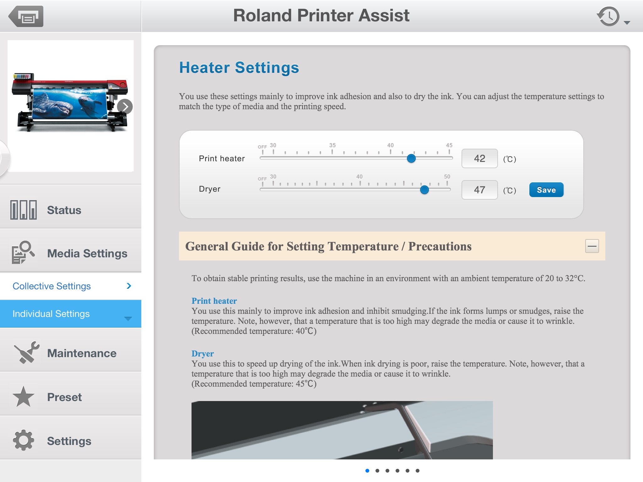 Roland Printer Assist screenshot 3