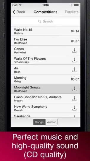 Captura de pantalla de Obras Maestras De La Música Clásica Gratis en iPhone 2