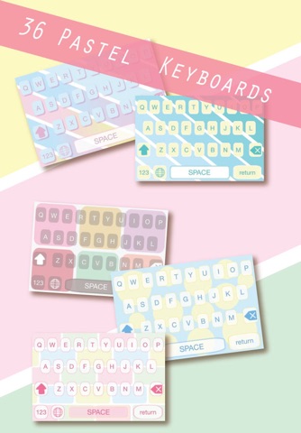 Pastel Color Keyboard - brilliant extension backgrounds skins screenshot 2