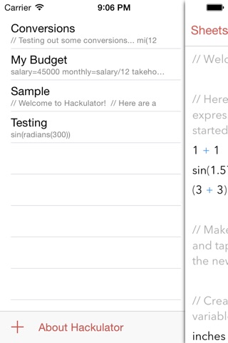 Hackulator screenshot 4