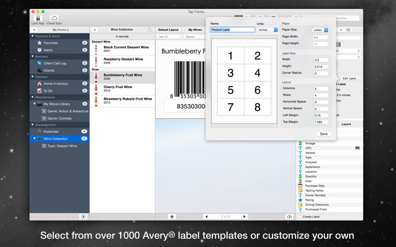 tap forms organizer and secure database iphone screenshot 2