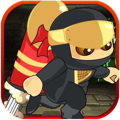 A Ninja Rocket Ride Running Jumping Flying Adventure Icon