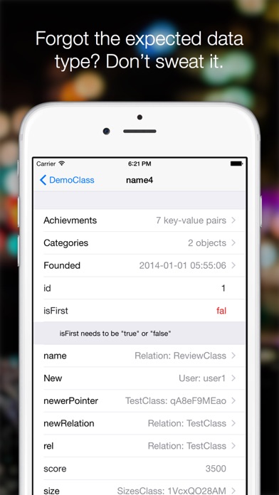 Parse Browser iPhone screenshot